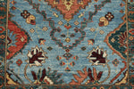 3x8 Light Blue and Green Anatolian Traditional Runner