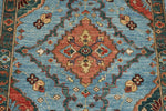 3x8 Light Blue and Green Anatolian Traditional Runner