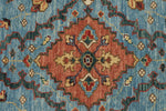 3x8 Light Blue and Green Anatolian Traditional Runner