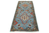 3x8 Light Blue and Green Anatolian Traditional Runner