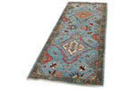 3x8 Light Blue and Green Anatolian Traditional Runner