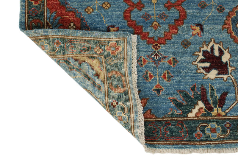3x8 Light Blue and Green Anatolian Traditional Runner