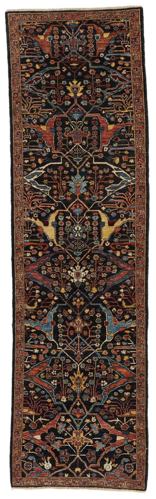 3x10 Navy and Multicolor Traditional Runner