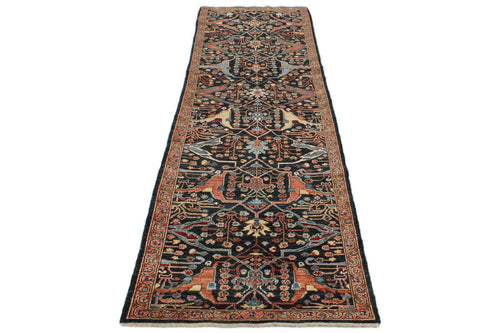 3x10 Navy and Multicolor Traditional Runner