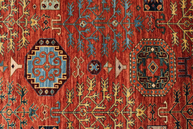 3x12 Red and Navy Traditional Runner
