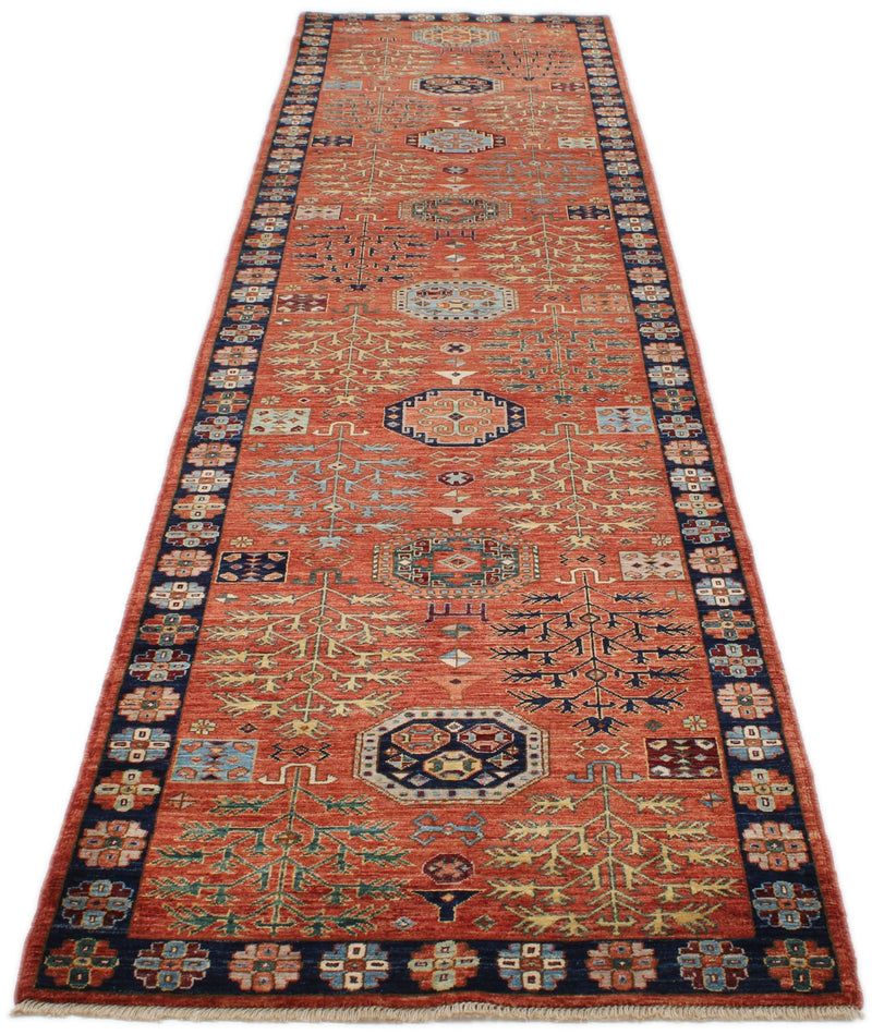 3x12 Red and Navy Traditional Runner