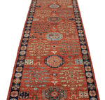 3x12 Red and Navy Traditional Runner