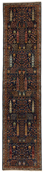 3x11 Navy and Multicolor Traditional Runner
