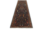 3x11 Navy and Multicolor Traditional Runner