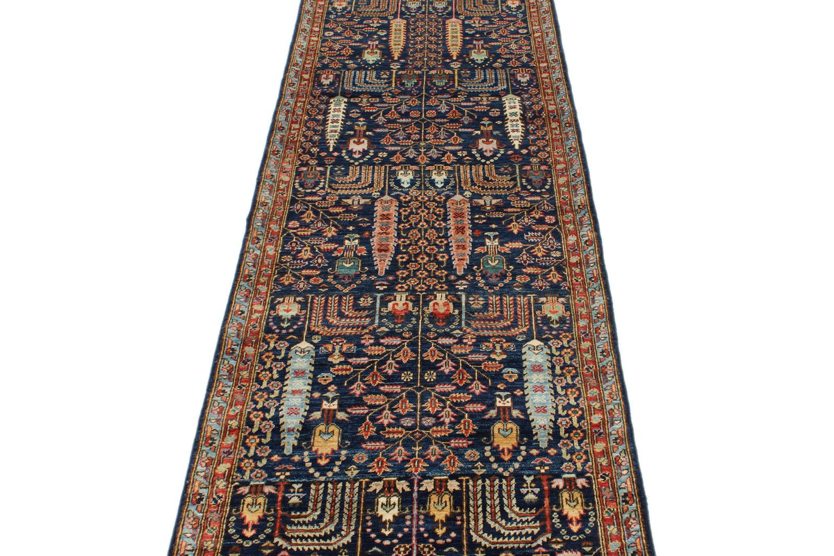 3x11 Navy and Multicolor Traditional Runner