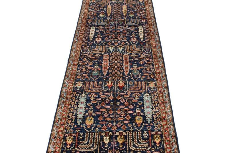 3x11 Navy and Multicolor Traditional Runner