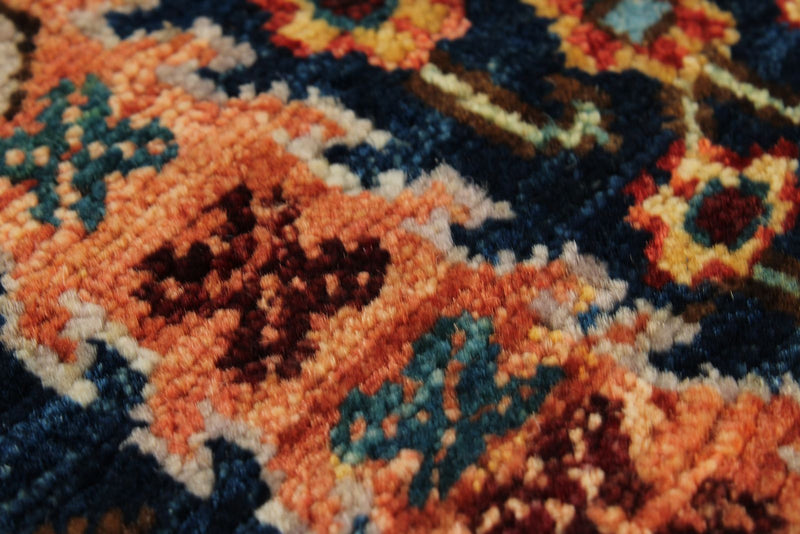 3x11 Navy and Multicolor Traditional Runner