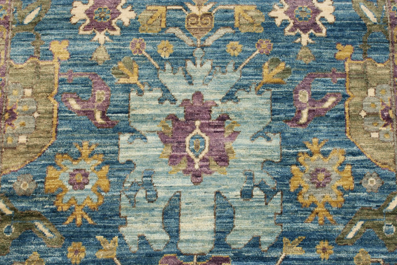 3x12 Blue and Purple Traditional Runner