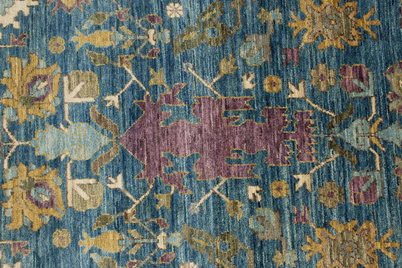 3x12 Blue and Purple Traditional Runner