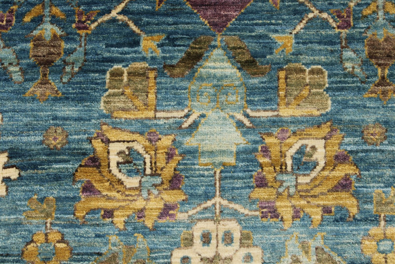 3x12 Blue and Purple Traditional Runner