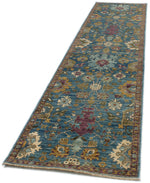3x12 Blue and Purple Traditional Runner