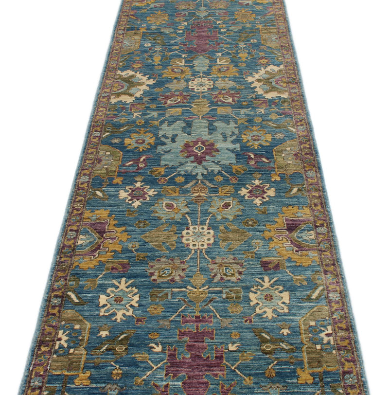 3x12 Blue and Purple Traditional Runner
