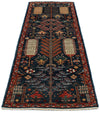 3x8 Navy and Rust Anatolian Traditional Runner