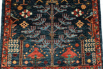 3x8 Navy and Rust Anatolian Traditional Runner