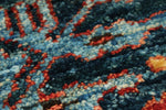 3x8 Navy and Rust Anatolian Traditional Runner