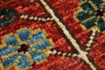 3x10 Red and Navy Anatolian Traditional Runner