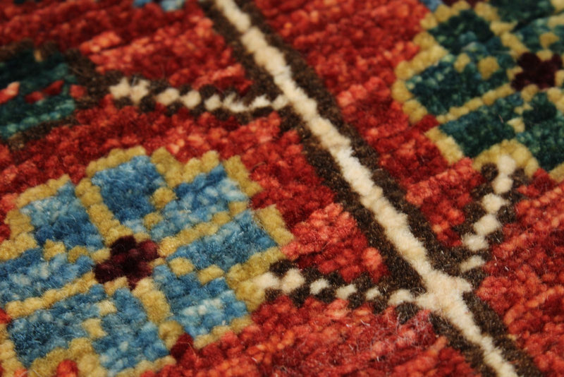 3x10 Red and Navy Anatolian Traditional Runner