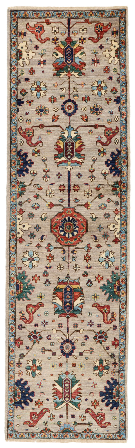 3x10 Brown and Multicolor Anatolian Traditional Runner