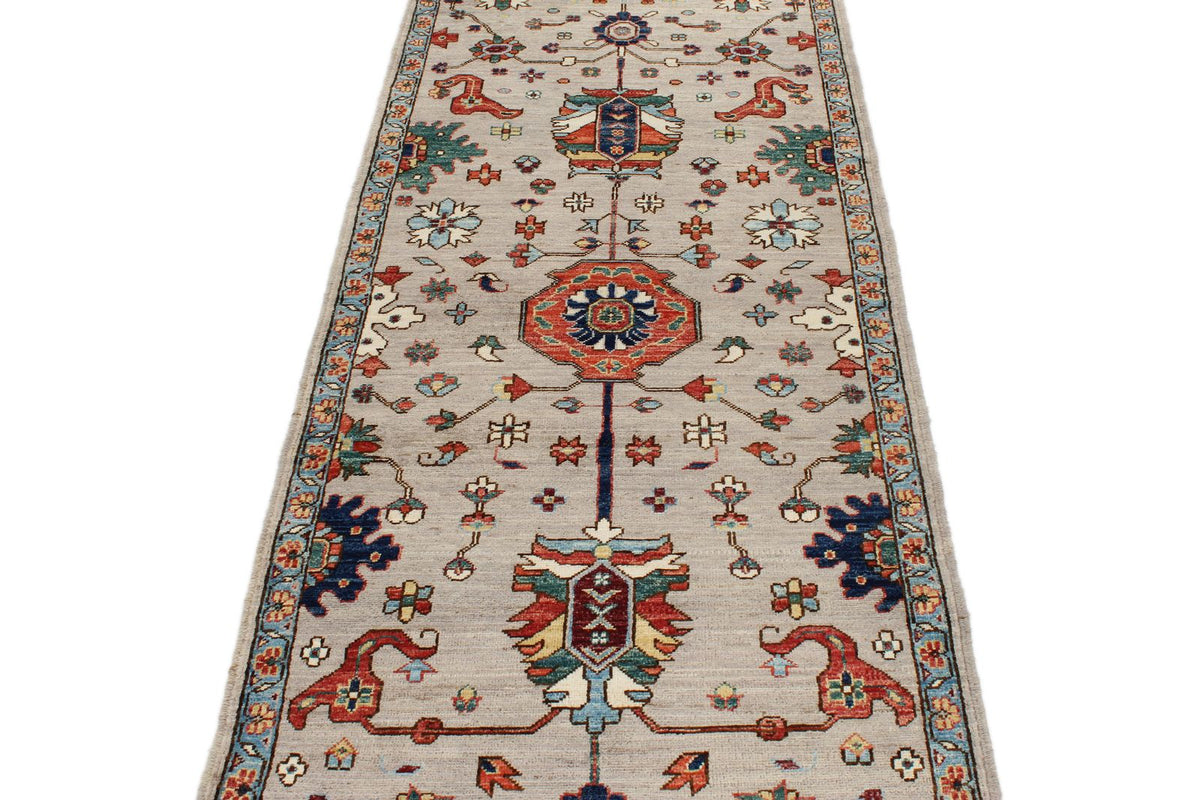 3x10 Brown and Multicolor Anatolian Traditional Runner