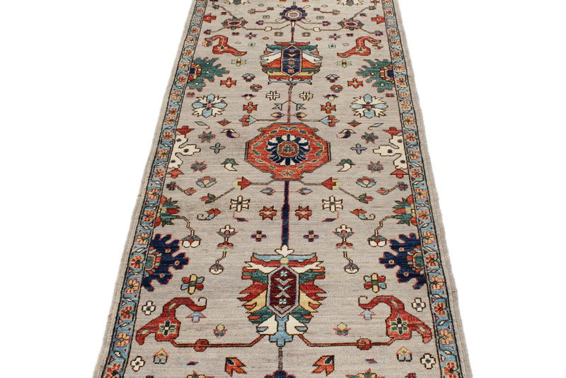 3x10 Brown and Multicolor Anatolian Traditional Runner