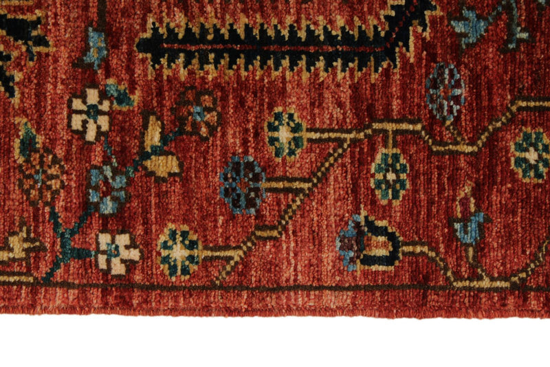 3x10 Red and Multicolor Anatolian Traditional Runner