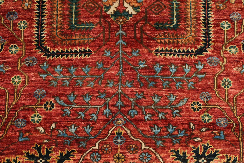 3x10 Red and Multicolor Anatolian Traditional Runner
