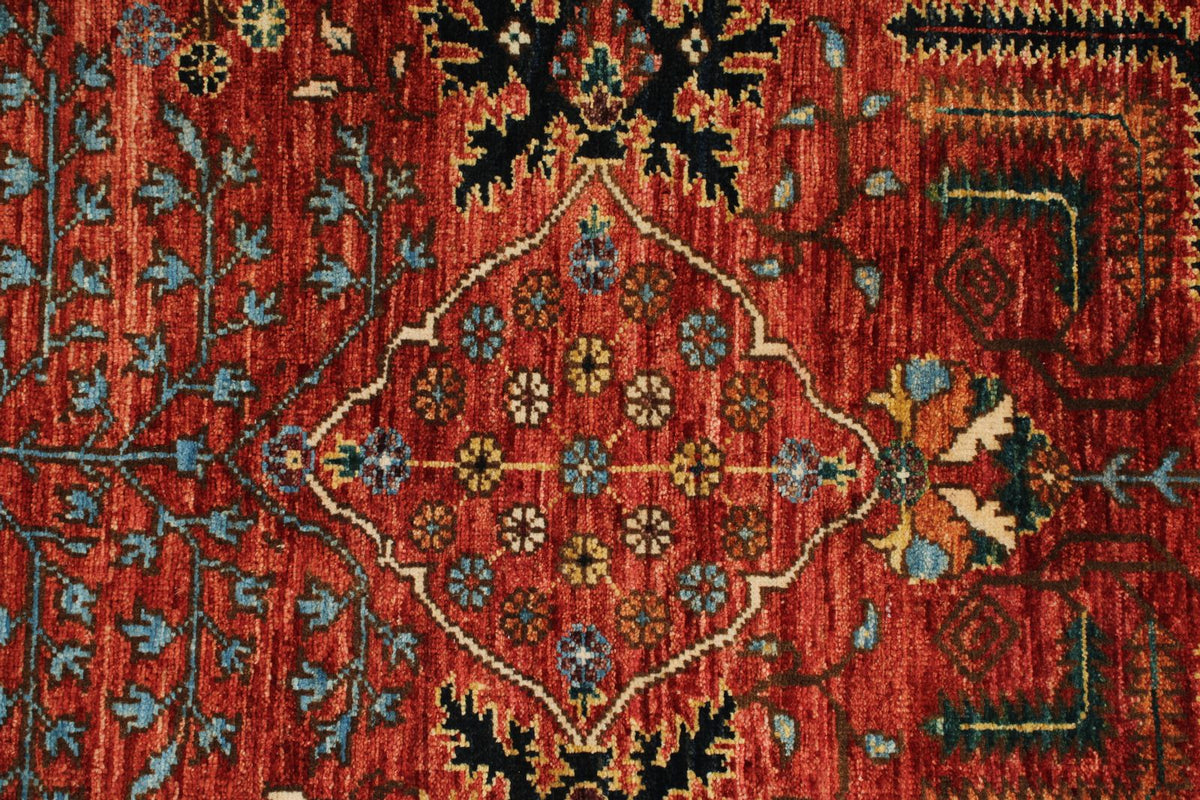 3x10 Red and Multicolor Anatolian Traditional Runner