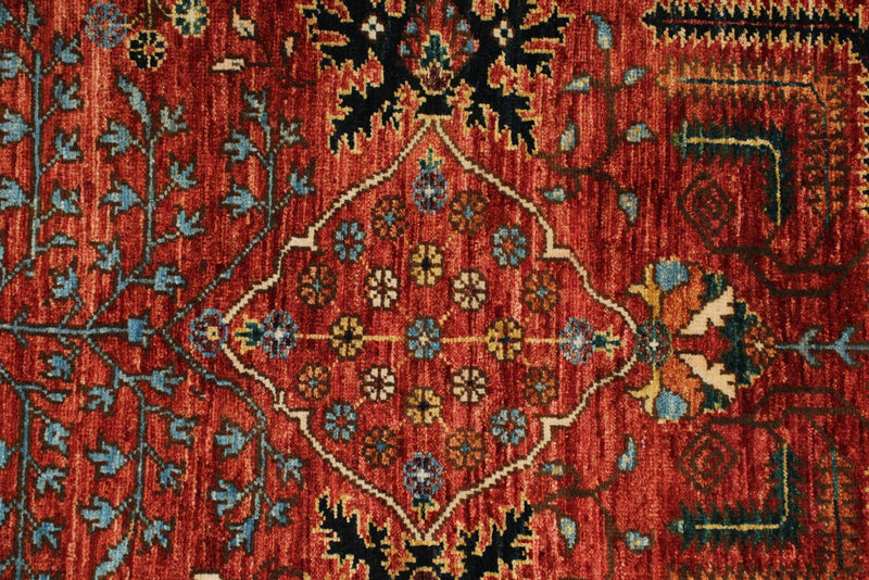 3x10 Red and Multicolor Anatolian Traditional Runner