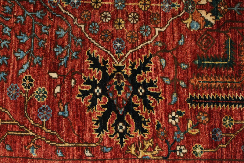 3x10 Red and Multicolor Anatolian Traditional Runner