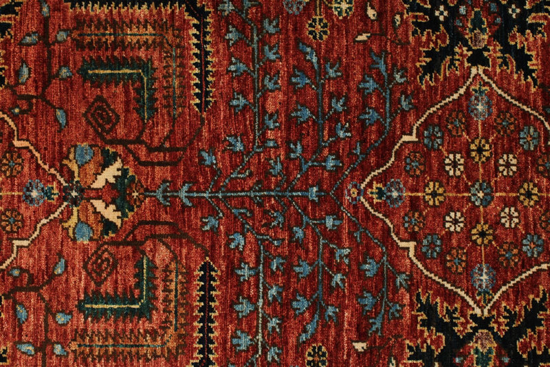 3x10 Red and Multicolor Anatolian Traditional Runner