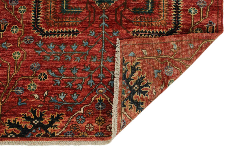 3x10 Red and Multicolor Anatolian Traditional Runner