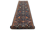 3x15 Navy and Rust Traditional Runner