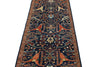 3x15 Navy and Rust Traditional Runner