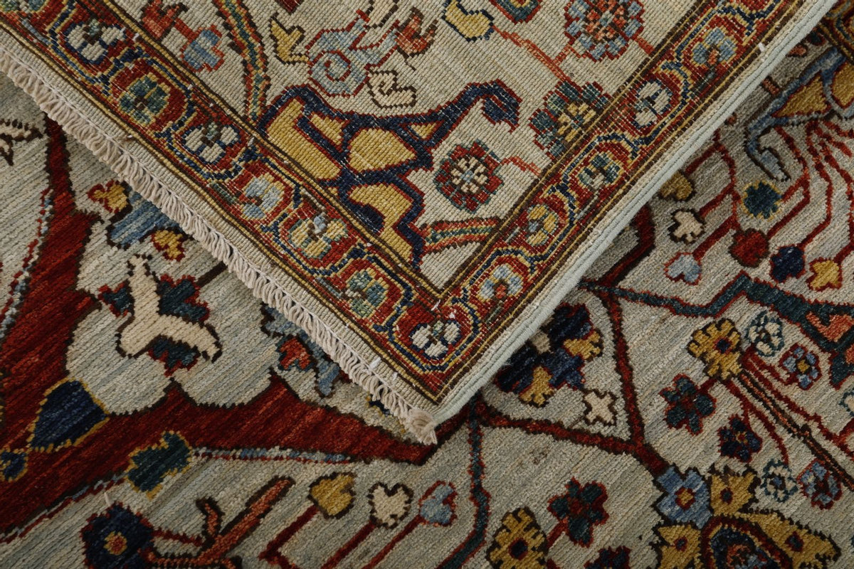 3x8 Gray and Multicolor Traditional Runner