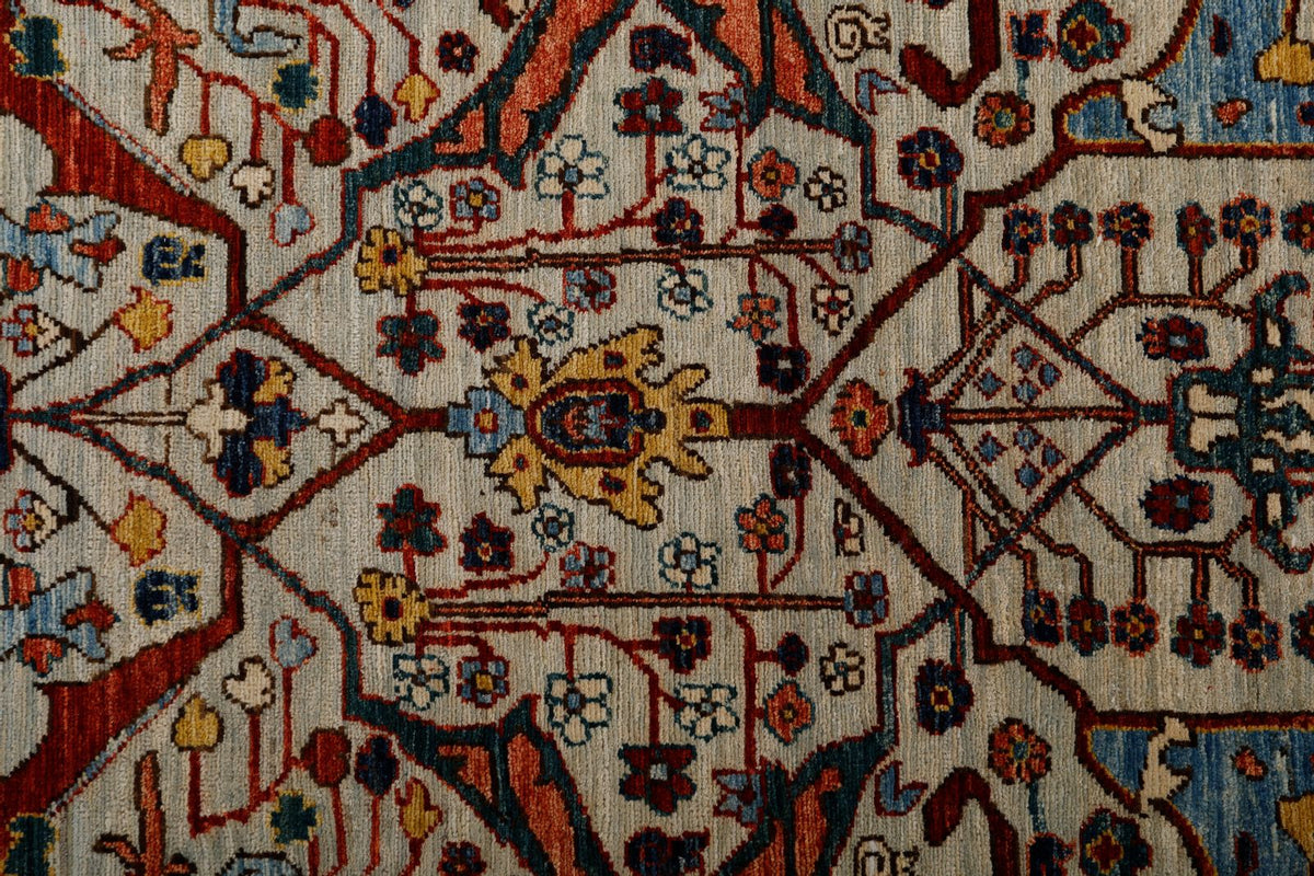 3x8 Gray and Multicolor Traditional Runner