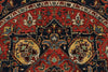 7x7 Red and Navy Anatolian Traditional Rug