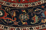 7x7 Red and Navy Anatolian Traditional Rug