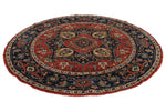 7x7 Red and Navy Anatolian Traditional Rug