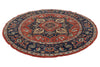 7x7 Red and Navy Anatolian Traditional Rug