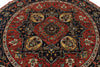 7x7 Red and Navy Anatolian Traditional Rug