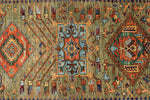 3x10 Green and Multicolor Anatolian Traditional Runner