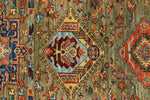 3x10 Green and Multicolor Anatolian Traditional Runner