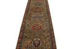 3x10 Green and Multicolor Anatolian Traditional Runner