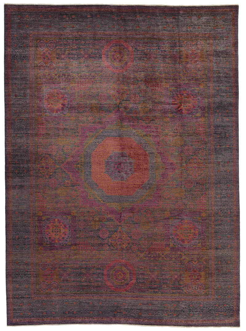 9x12 Purple and Gray Anatolian Traditional Rug
