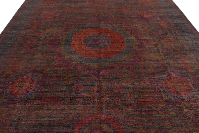9x12 Purple and Gray Anatolian Traditional Rug